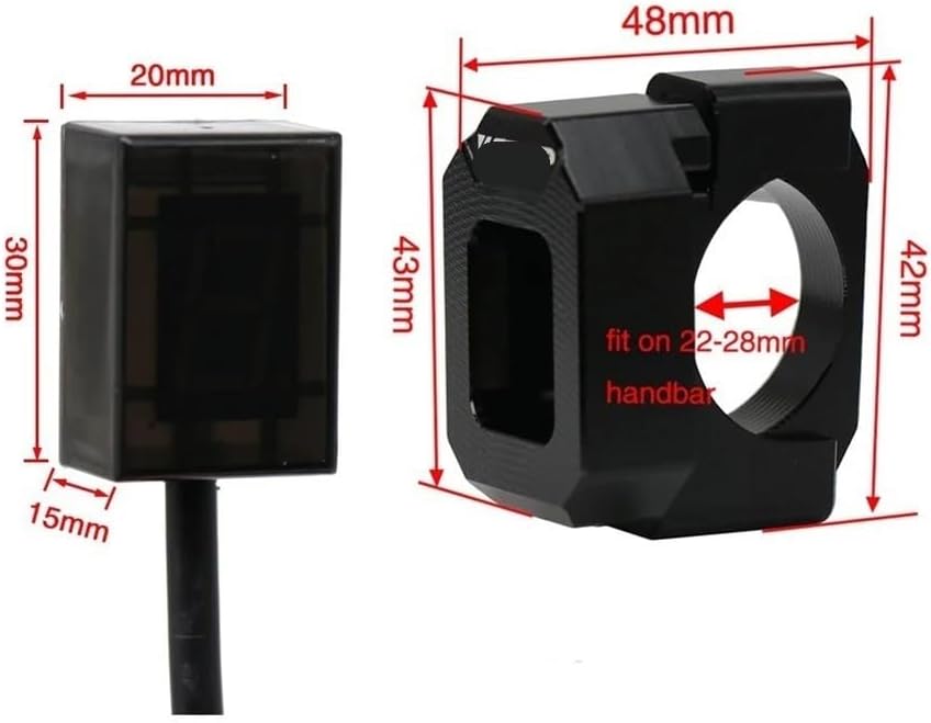 Universal Motorcycle 6 Speed Digital Gear Indicator Display Shift Lever Magnet Gear Indicator Holder Digital Gear Indicator