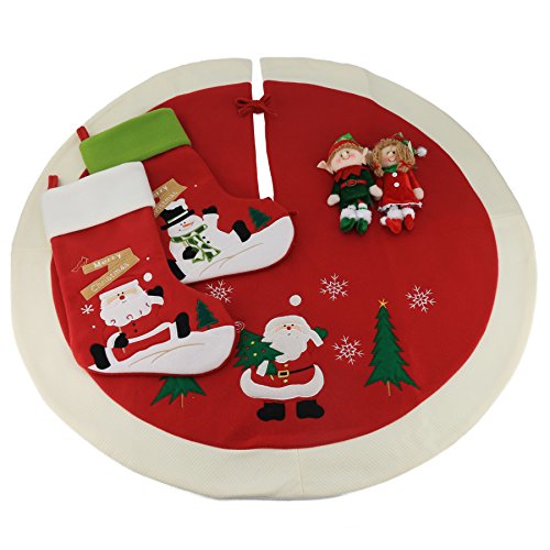 Wewill Classic Christmas Stockings Set Of 2 Santa, Snowman Xmas Character 17-Inch (Style 1) #TOP6