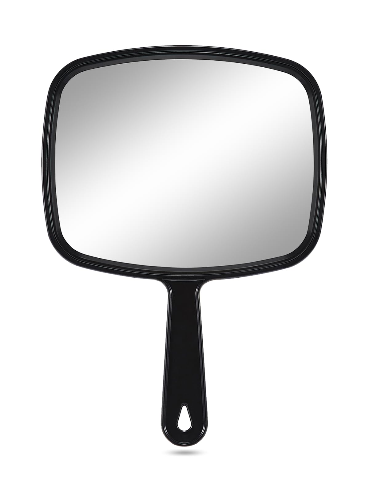 OMIRO Large Hand Mirror Black Rectangular HD 1x Makeup Mirror Lightweight