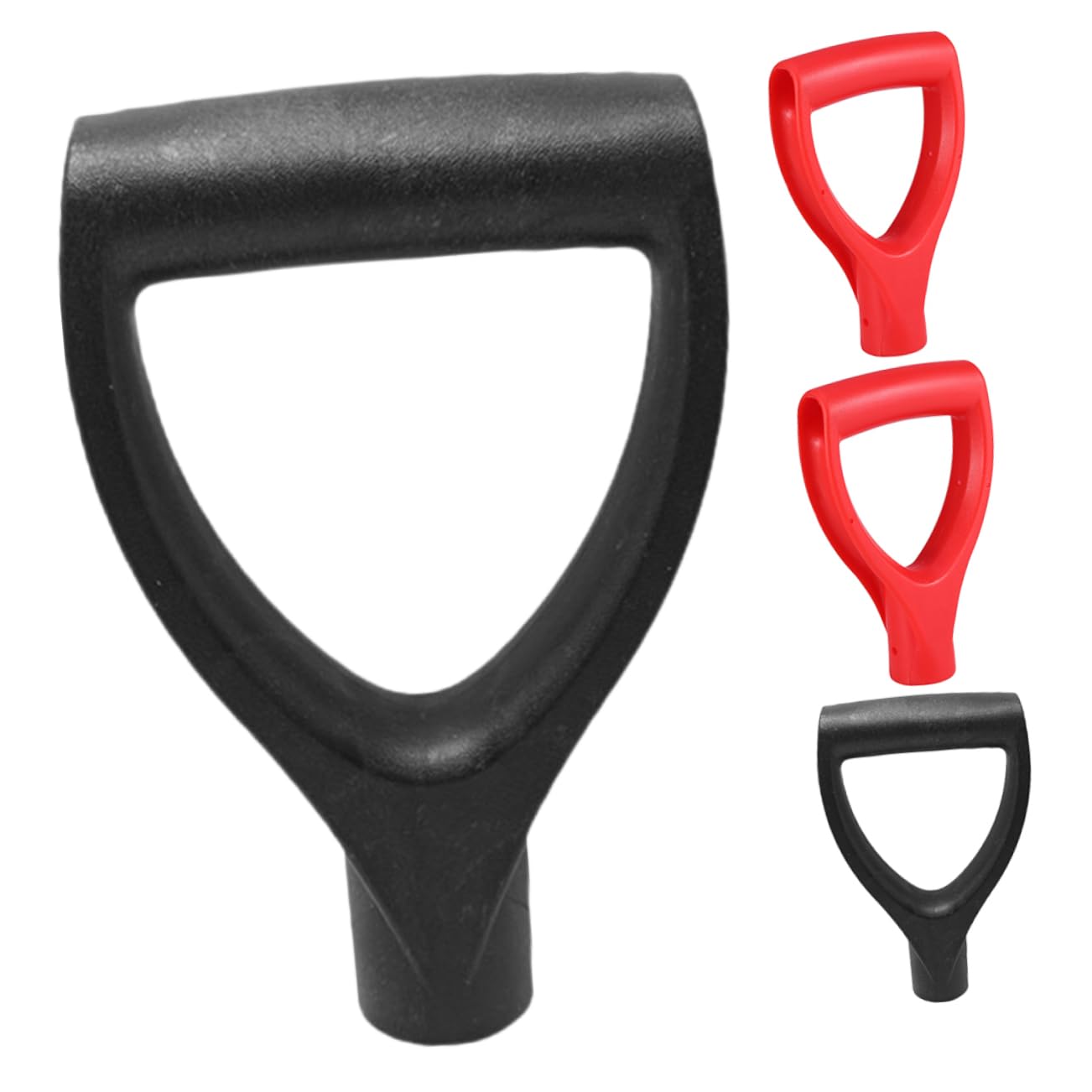 Veemoon 4pcs D-shaped Spade Handle Replacement for Digging Raking Tools Durable Grip Anti-slip Design Fits Inner Comfortable Ergonomic Handle for Easy Use