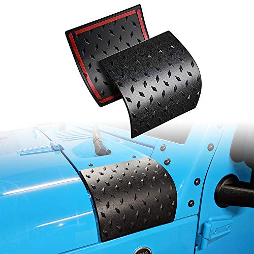 XBEEK Cowl Body Armor Outer Cowling Cover Corner Guards for 2007-2018 Jeep Wrangler JK JKU Unlimited Rubicon Sahara Sport Exterior Accessories, Textured Black, Pair
