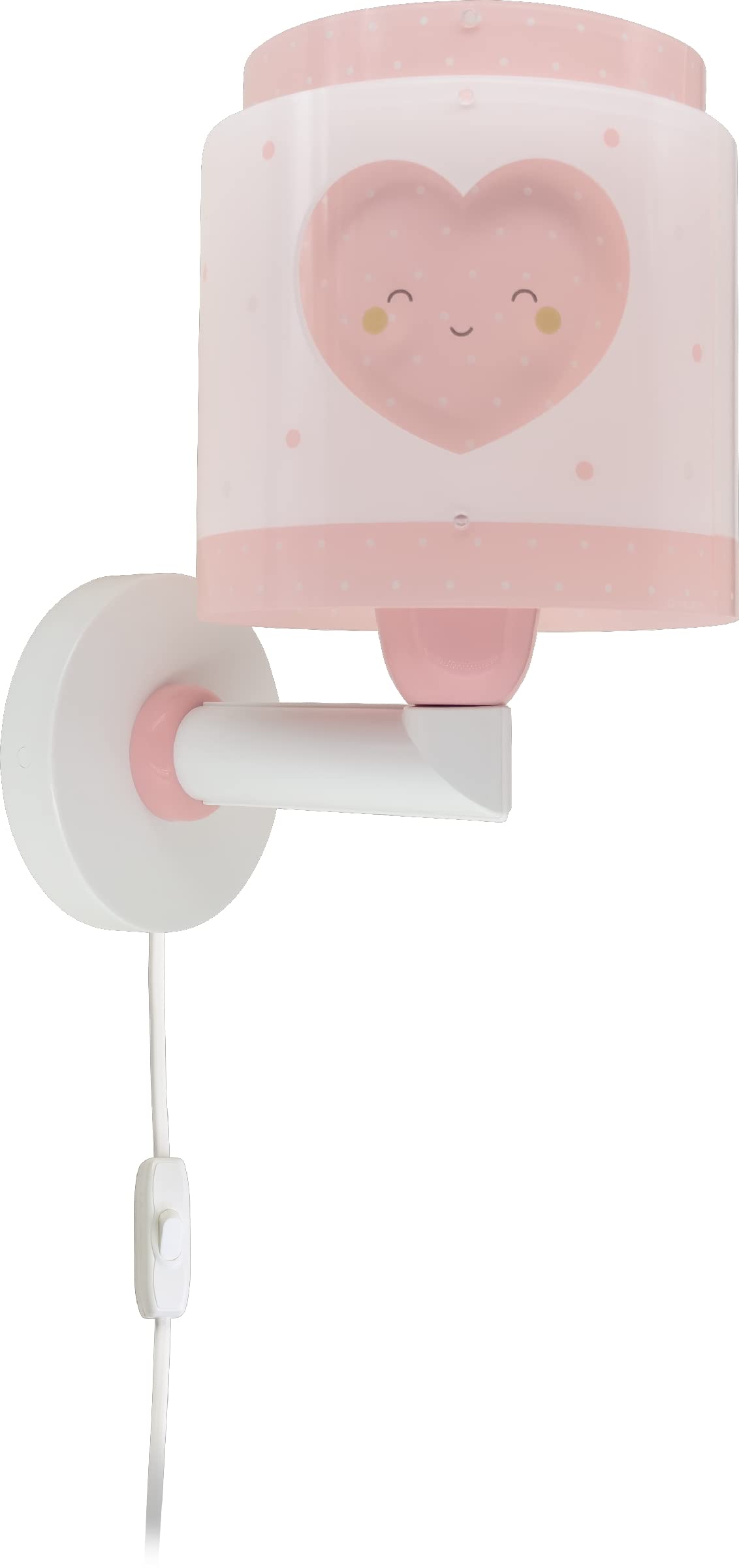Dalber Kinder Wandlampe Baby Dreams Herz Rosa 76019S | Wandleuchte; Kinderzimmer; E27 - 1 x 15W
