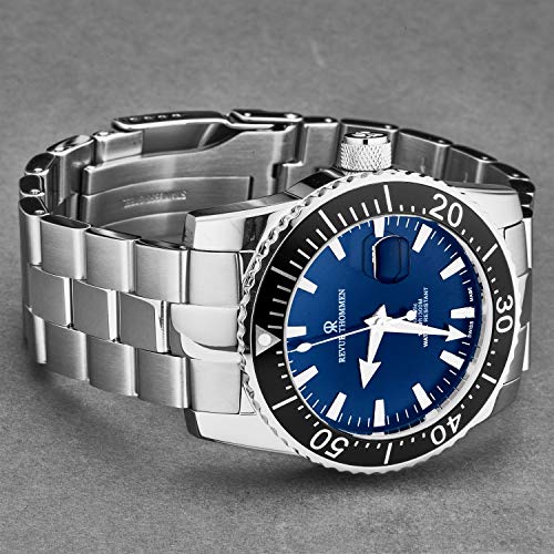 Revue Thommen Men's 17030.2125 'Diver' Blue Luminescent Dial Stainless Steel Swiss Automatic Watch #TOP1
