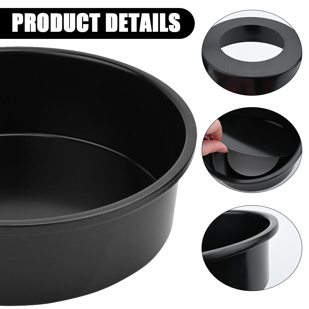 Moule à Gâteau Rond Antiadhésif En Acier Carbone - Diamètre Environ 21 Cm - Poignées Larges - Pour Four, Pâtisserie