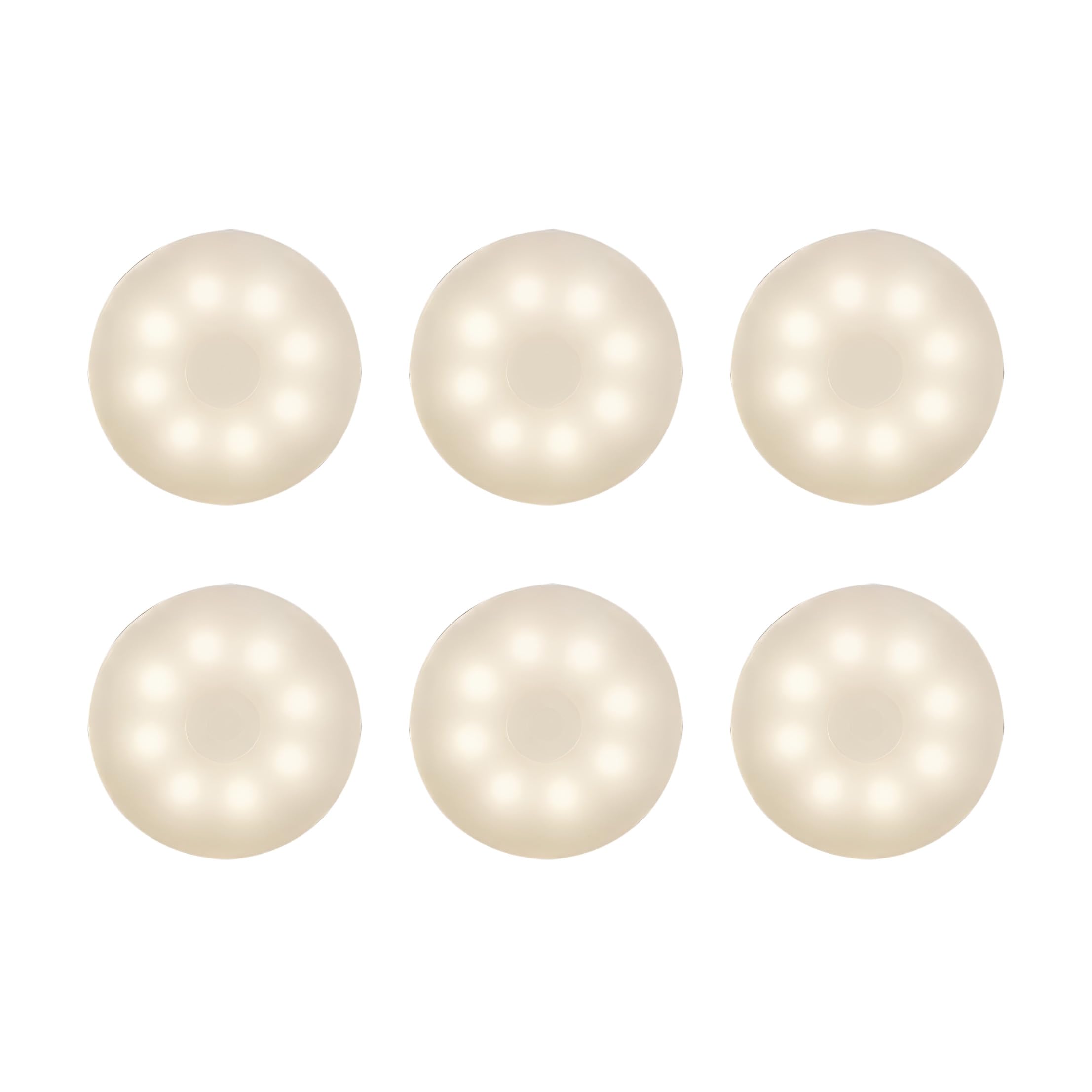 Valuelights White | Motion Sensor Lights, Easy Fit Magnetic Stick On Spotlights, Usb Rechargeable For Stairs, Kitchen, Under Cabinets - 6 Pack | Wall Lights & Home Improvements Essential