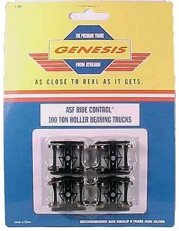 Athearn HO 100-Ton Roller Bearing Truck .088 Tread 2Pr ATHG4599 HO Parts