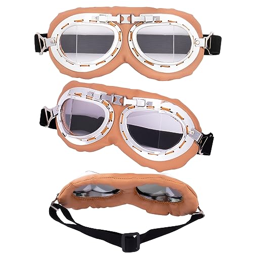 Image of Peicees Vintage Helmet Goggles Motorcycle Goggles Bike Motorcross Pilot Goggle