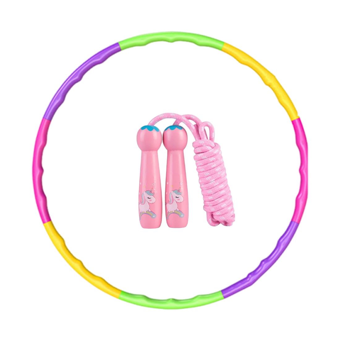 HAGNA Hula Hoop con Peso 8 Parti in Plastica Rimovibile con Corda per Saltare Ginnastica Danza Adulti