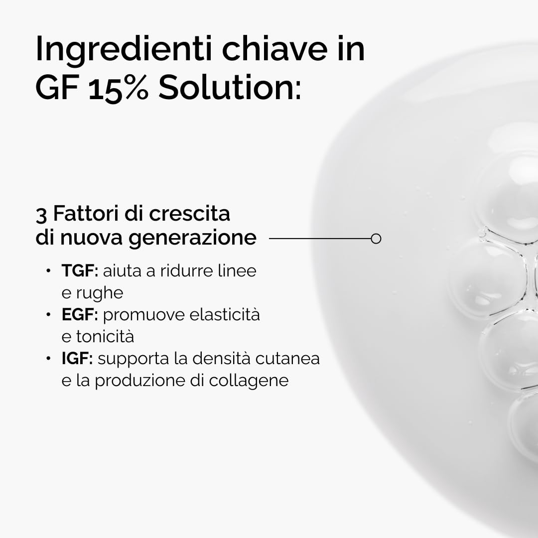 The Ordinary GF 15% Solution 30ml, Siero Fattori di Crescita, Formula anti-età per visibile miglioramento della pelle e delle rughe