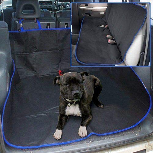 Shield AutocarePETCOV-BLUE Pet Hammock Seat Cover Boot Liner Protector Protection in Black With Blue Border_1588