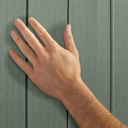 Keter Darwin 454L Outdoor Storage Box – Green | Lockable Weatherproof Garden Deck Box & Bench | Evotech™ Wood-Effect Composite | Hydraulic Lid | Seats 2 Adults | Durable, Maintenance-Free Construction - 5