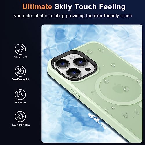 Image of MOCCA Magnetic Shockproof for iPhone 14 Pro Max Case,Light Green
