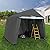 LVUYOYO 10'X10' Outdoor Storage Shelter Shed, Waterproof Portable Storage Shed with Roll-up Zipper Door and Ventilated Window, Heavy Duty Outdoor Shed Carport for Motorcycle, Bike, Garden Tools (Grey)