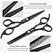 Hair Cutting Scissors Set, Professional Barber Hair Salon Household Children's Stainless Steel Shear Bangs Artifact Thinning Hairdressing Shear with Leather Case (Black)