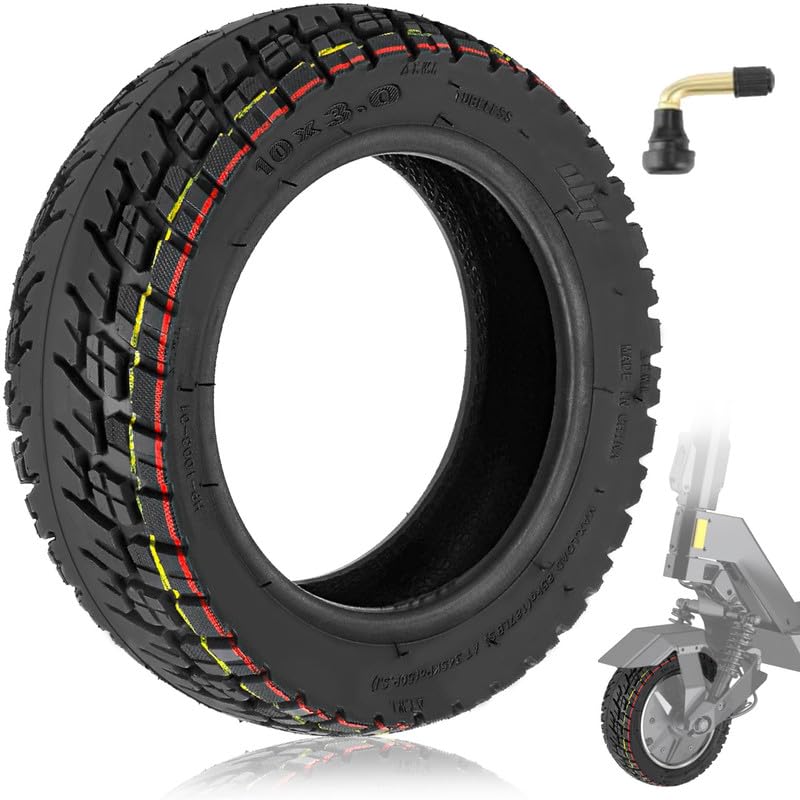 Felixstory 10x3 Inch Off Road Vacuum Tire, Fit for 80/65-6 255x80 Original Tire, Fit fot Joyor S5/ S10-S/ Y7-S Kugookirin G3PRO/ M4Pro Yume Y10/ D4+ Electric Scooter, Wear resistant Puncture resistant