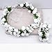 Produktbild Schneespitze Blumenkranz,Blumenkrone,Handgelenk Band Haarband Set,Blumen Stirnband Blumenkrone Garland Stirnband Braut Brautjungfer Headwear,für Damen Mädchen