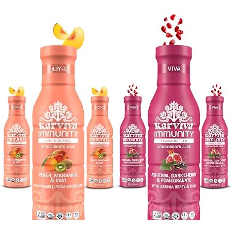 Karviva 3-Day Juice Cleanse Detox, Organic, Low-Sugar, Immunity Boost with Vitamin C & D, Inspired by Ancient Detox Tonic, Natural Prebiotics, Electrolytes, Fiber & Antioxidants, Gluten-Free, 6 BPA-Free Bottles (12 fl. oz. each) Cover
