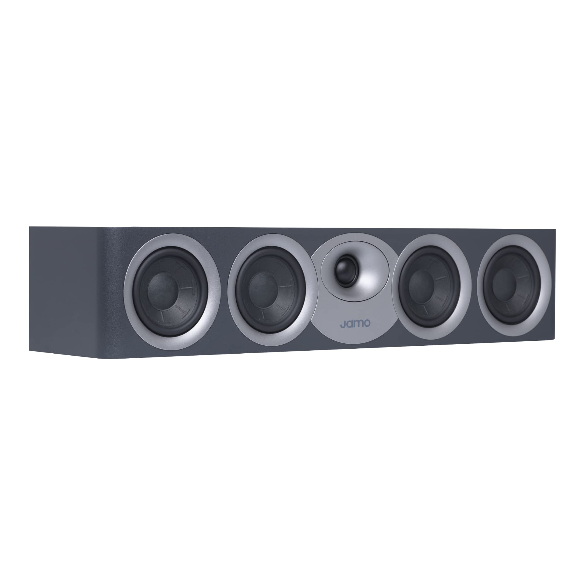 JamoS7-43C Center Channel Speaker, Blue Fjord - Four 3.3” Woofers + 1” Tweeter - Two-Way Bass Reflex