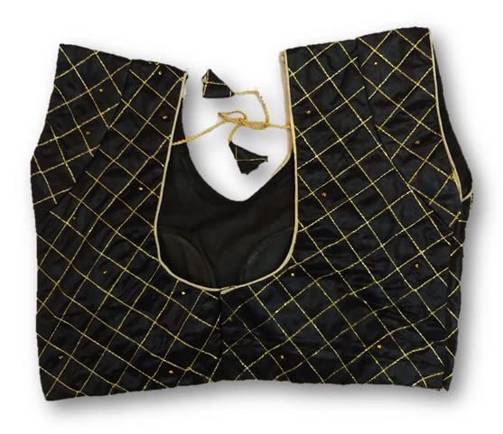 Toddler Choice Women's Chanderi Silk Readymade Saree Blouse