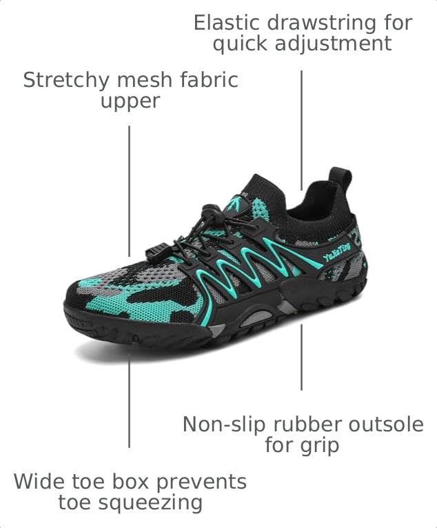 Image of Water Shoes Wide Toe Men Women Quick Drying Swim Beach Aqua Shoes for Water Sport Diving Hiking Sailing Travel