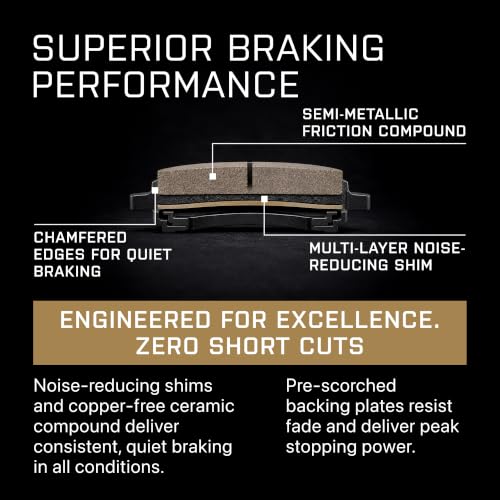 Image of QUALITY-BUILT Premium Front Brake Pads for 88-92 Chevrolet, BP0368 Semi-Met