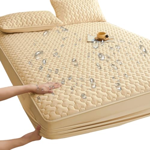 Cubre colchón impermeable contra manchas y protector acolchado 135x190 2