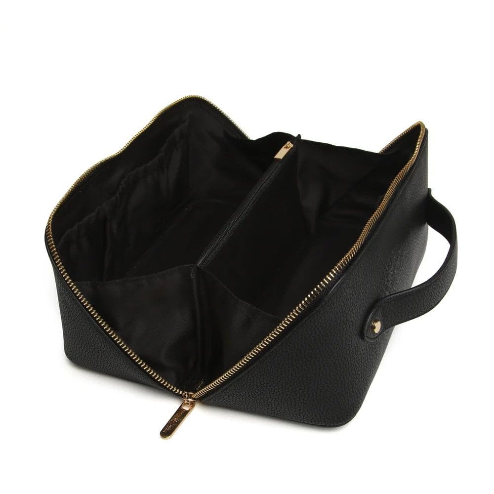Luxuriöser Beauty-Koffer von Alice Wheeler London Train Case, Kosmetiktasche, Kosmetiktasche für Damen, Schwarz, Schwarz , M, Kosmetikkoffer