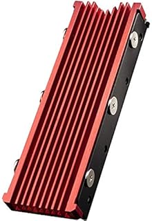 QIVYNSRY M.2 Heatsink NVME 2280 SSD Heat Sink Support Single Double Sided M2 SSD Cooling with Thermal Silicone Pads Cooler for Computer PC PS5 PCIE NVME or NGFF SATA M.2 SSD Installation, Red