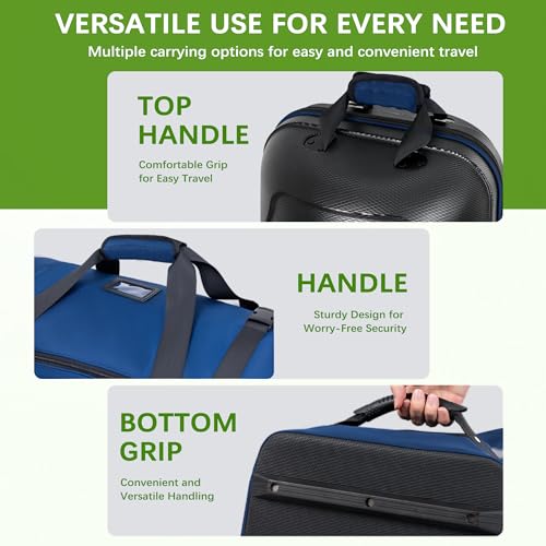 image for UNIHIMAL Golf Travel Bag for Airlines with Wheels, PC Hard Case Top Go
