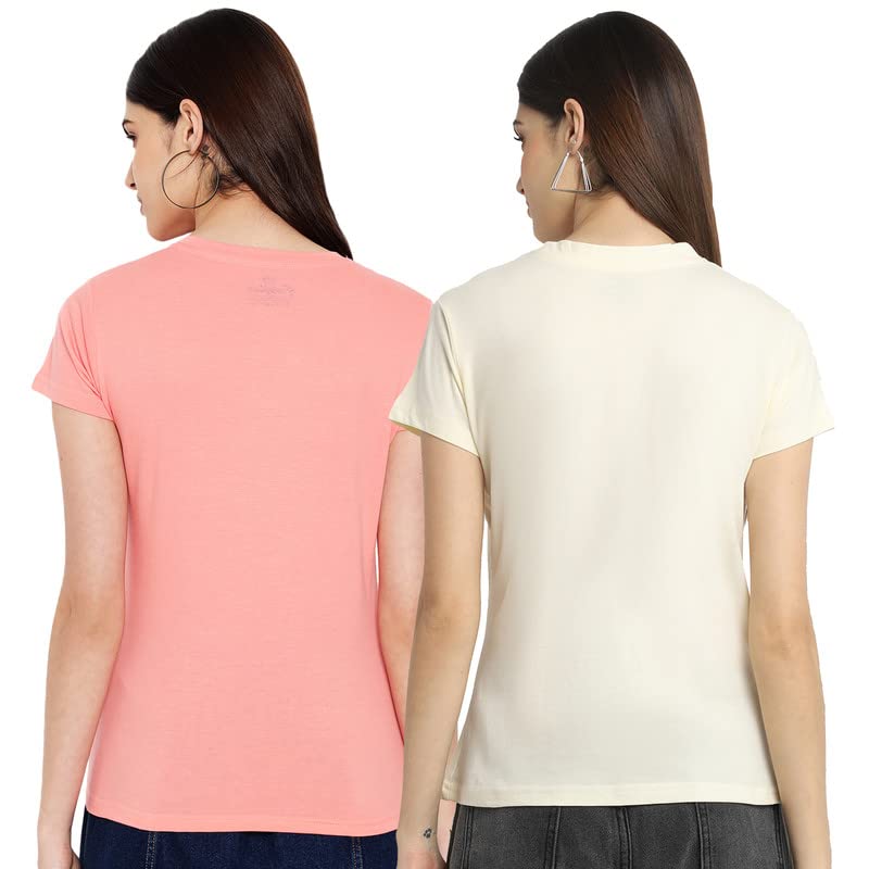 Image of Preneum Women's Letter Print Regular Fit T-Shirt
