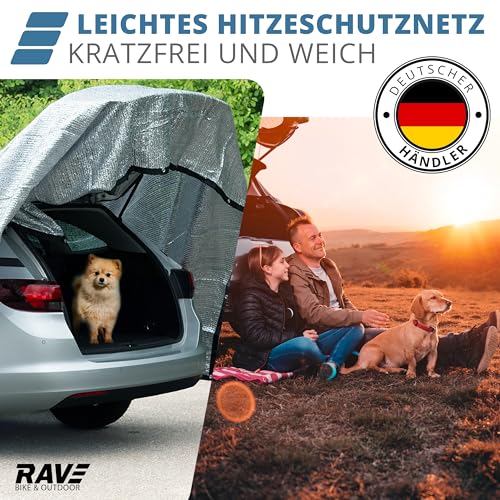 RAVE Aluminium-Schattennetz 6×4 m – Sonnenschutznetz für Auto & Hund – reflektierend, atmungsaktiv – Camping & Outdoor