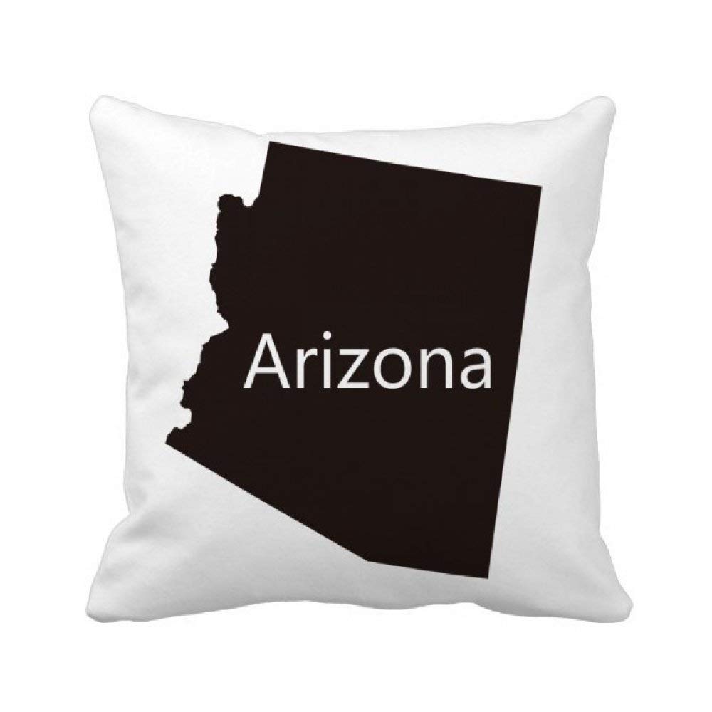 Coussin carte Arizona États-Unis oreiller carré multicolore 40x40