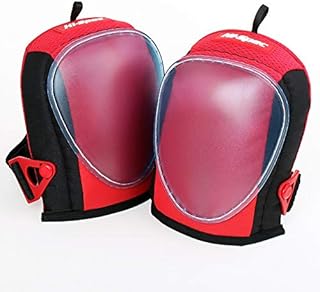Hi-Spec 2pc Red Knee Pads Gel & Foam Work Safety. Soft Cushion Support for Kneeling, Gardening & Flooring DIY