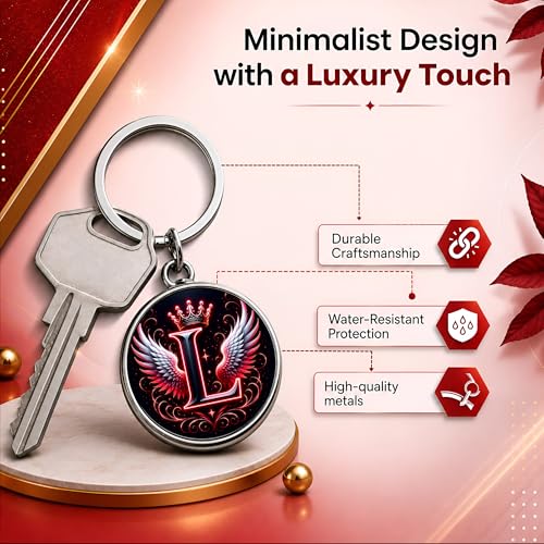 Image of magical gifts MG | Premium Alphabet & Initial Metal Keychain for Bags & Keys | Double-Sided | Personalized Initial Charm Keyring | Heavy-Duty Metal | Perfect for Gifting & Daily Use