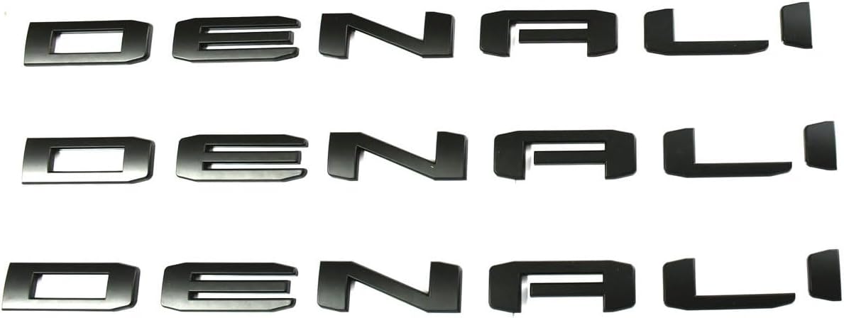 10Pcs Set Replacement for 2024-2025 Sierra 2500HD 3500HD Denali HD Emblems Car Badge Kit 86591515 (Matte Black)
