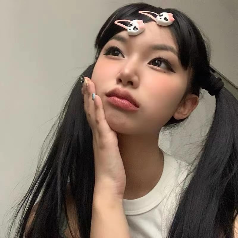 Miniatura 8 de Pinzas para el cabello de color rosa para mujeres y niñas, pinzas góticas para el cabello para adolescentes y niñas, clip de pelo de Halloween para