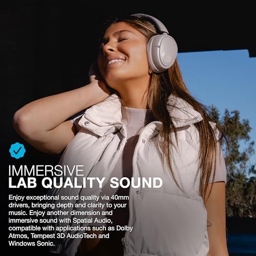JLab JBuds Lux ANC, Over Ear Headphones, Active Noise Cancelling, Bluetooth, Mauve - 1
