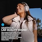 JLab JBuds Lux ANC Wireless Headphones, Mauve, Hybrid Active Noise Cancelling, Customizable Sound, Spatial Audio Compatible, Premium Over-Ear Bluetooth Headset - Image 2