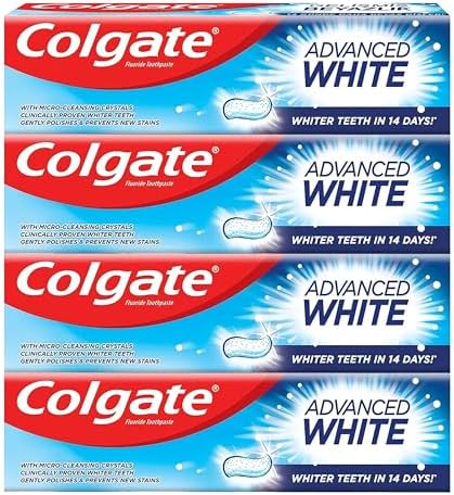 Colgate Toothpaste Advanced White, Whitening Toothpaste, 4x100 ml, 4 Pack