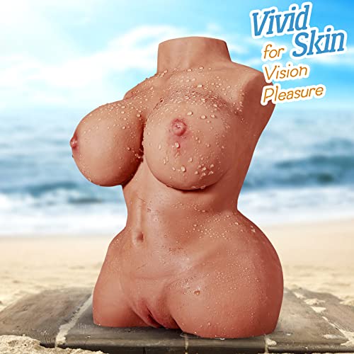 11Lb Brown Sex Doll With Torso And Big Boob, Goyha Male Sex Toy For Vagina Anal Breast Play, Pussy Ass Masturbator Toys Brown Realistic Sex Dolls For Men Pleasure #TOP1