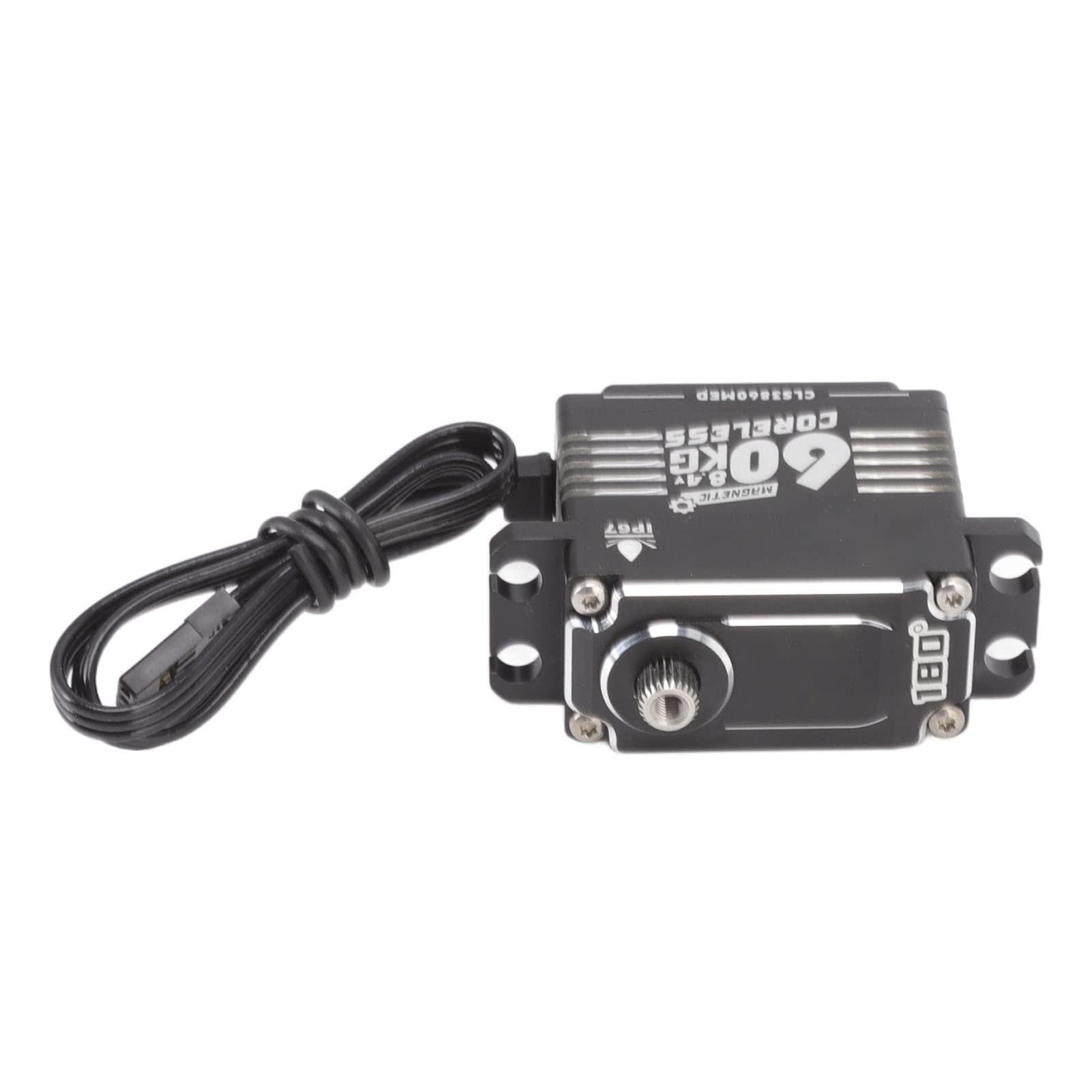 Drfeify FLASH HOBBY Serwo Przekładni RC Programowalna Przekładnia Kierownicza RC ze Stopu Aluminium Silnik Bezrdzeniowy 60 Kg IP67 Wodoodporny 6 V do 8,4 V dla Samochodów Roboty Ramiona Mechaniczne