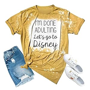 HDLTE Women I'm Done Adulting T Shirt Short Sleeve Female Casual Summer Vacation Tops Tee (Yellow, S, s)