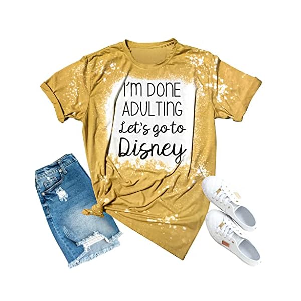 HDLTE-Women-Im-Done-Adulting-T-Shirt-Short-Sleeve-Female-Casual-Summer-Vacation-Tops-Tee HDLTE Women I'm Done Adulting T Shirt Short Sleeve Female Casual Summer Vacation Tops Tee (Yellow, S, s)