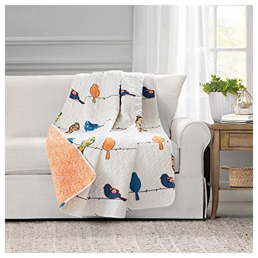 Lush Decor Rowley Birds Throw Blanket, 50" x 60", Multi