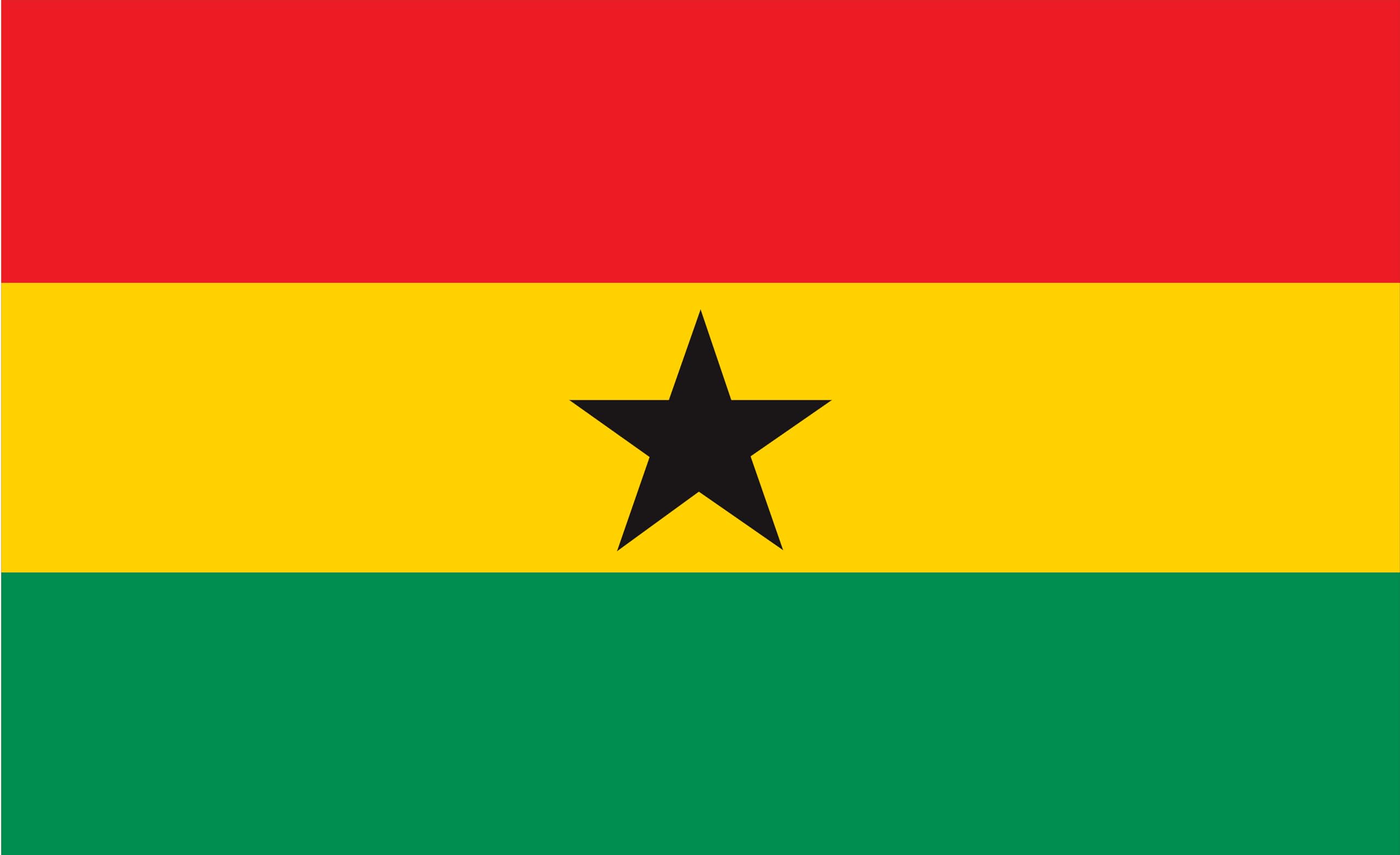 Drapeau du Ghana anti-déchirure 120 x 80 cm pour pavoisement marin