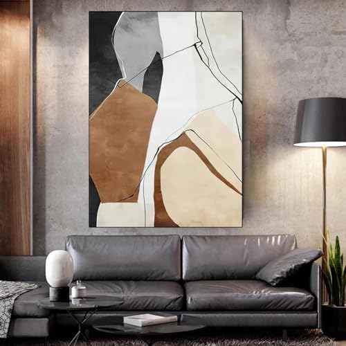 Impression bohème marron pour entrée accueillante et chambre moderne 60x90