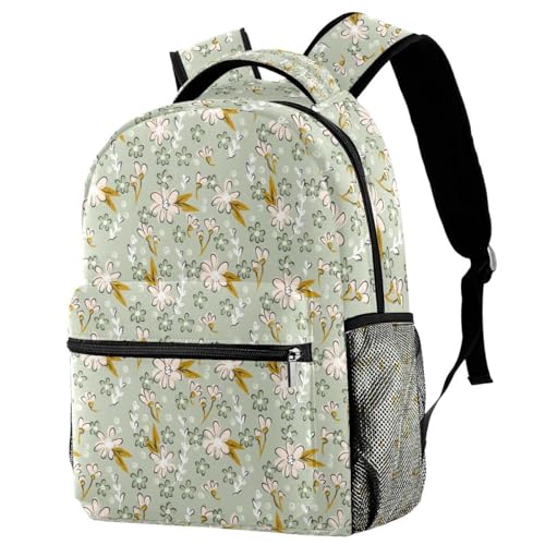 Sac à dos d'école multicolore pour fille et garçon avec motif floral