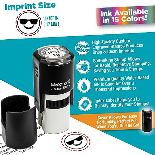 Snapklik.com : MaxMark Custom Round Self Inking Emoji Stamp
