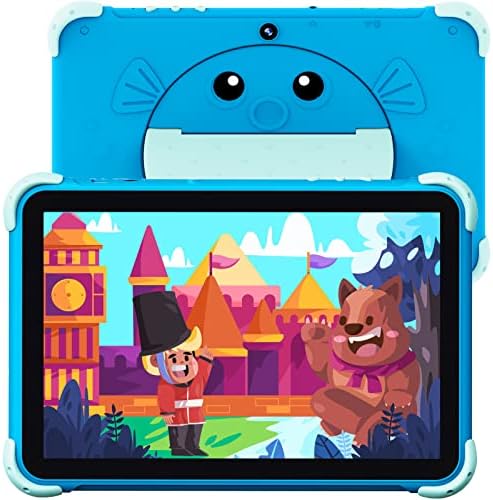 YINOCHE Kids Tablet 10.1 inch Android Toddler Tablet for Kids Children Tablets for Toddlers with Dual Camera 2GB 32GB ROM 1280x800 HD IPS Touch Screen Parental Control YouTube Netflix (Ice Blue)