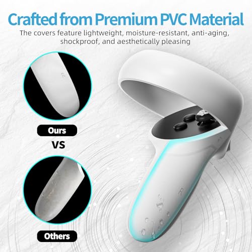 Cache de batterie Oculus Quest 2 antidérapant à texture granule TanReginal - 5